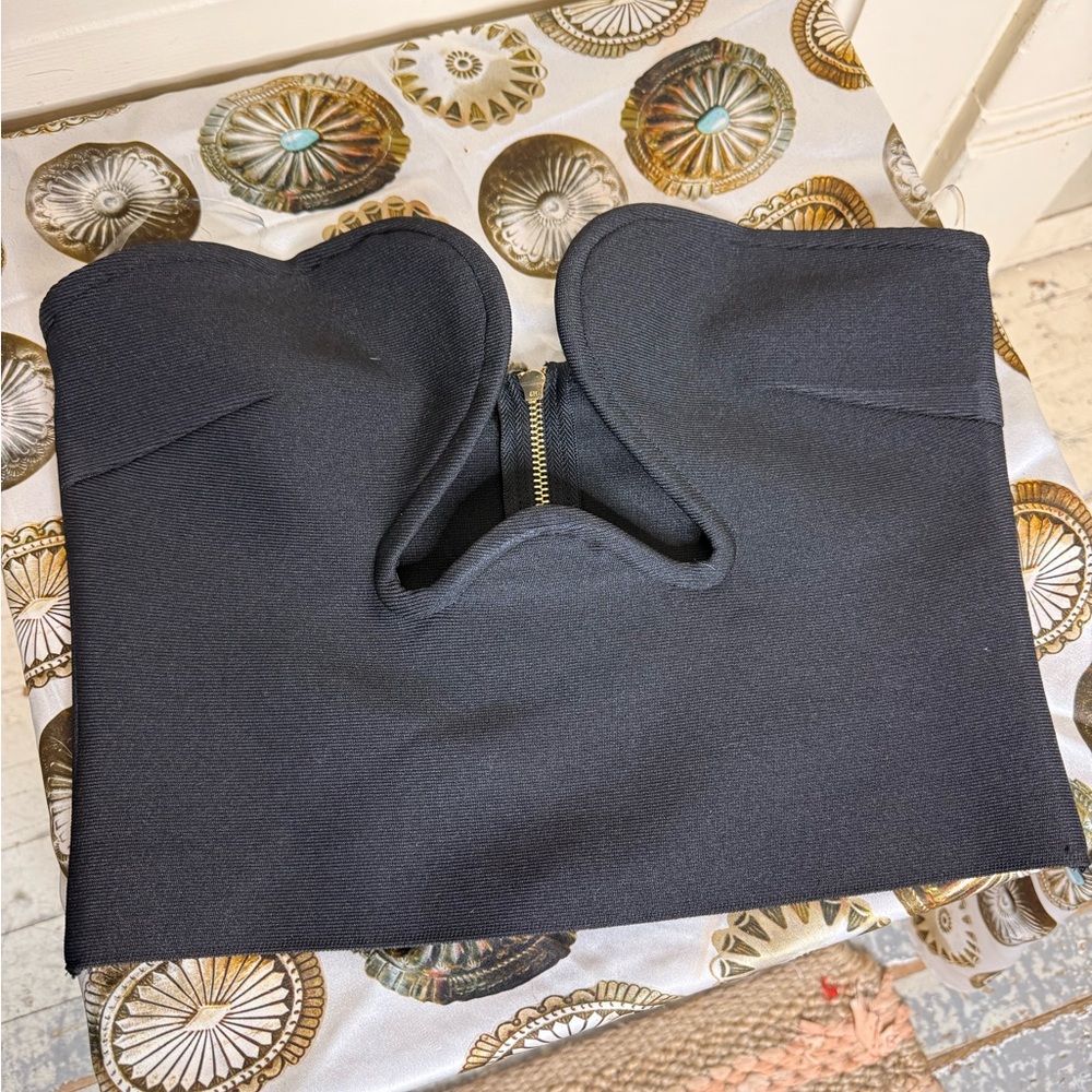 Black Strapless Top